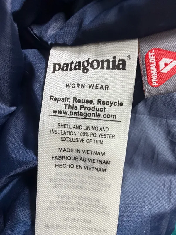 Patagonia Quilted Insulated Full Zip Puffer‎ Vest Teal Blue Gorpcore Womens M - Image 7