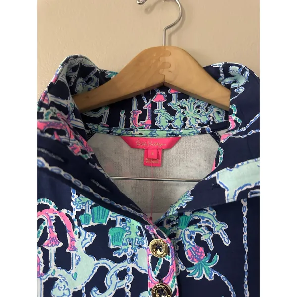 Lilly Pulitzer Skipper Popover in Monkey Trouble Print Size Small NEW WITH TAGS - Image 3
