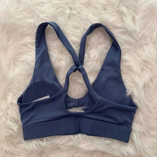 Gymshark Peek A Boo Sports Bra Worn Blue Size XS - Image 4