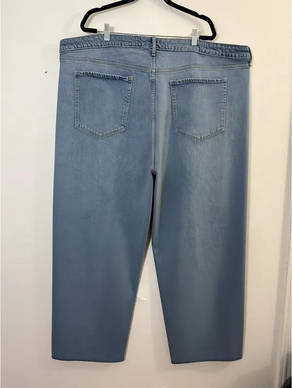 Old Navy Womens Size 30 Extra High Rise Wide Leg Jeans Light Wash Distressed NWT - Image 2