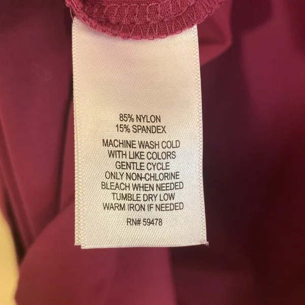Cynthia Rowley Soft Stretch Burgundy Plum Long Sleeve Shift Dress Sz‎ 4 - Image 8