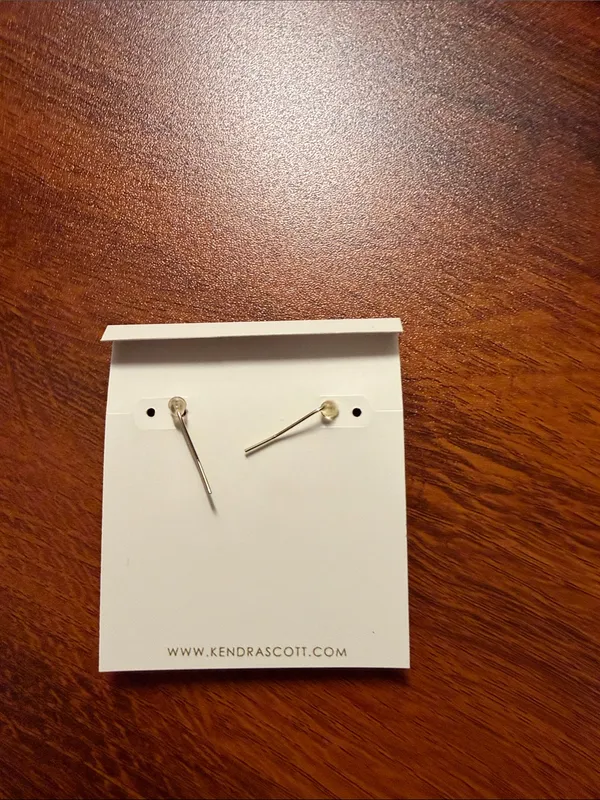 Retired Kendra Scott Marty Gold Rose Quartz Drop Earrings NWOT - Image 2