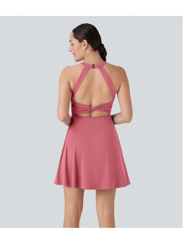 Halara Flare Low Support Dance Active Dress Easy Peezy Women’s Size 1X NWT Rouge - Image 8