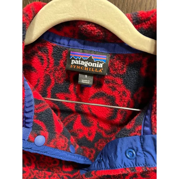 Patagonia Synchilla Snap T Fleece Pullover Jacket‎ Size small Lotus Flo - Image 3