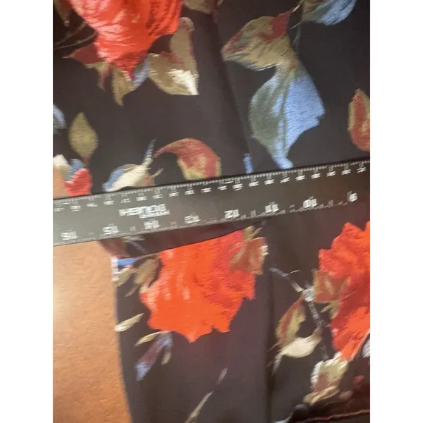LULUS Teagan Floral Print Off the Shoulder Velvet Dress SIZE L - Image 9