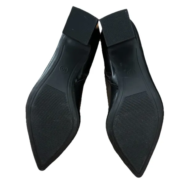 A New Day Ankle Boots Donna Women's Size 10 Black 3½" Heel Side Zip Faux Leather - Image 7