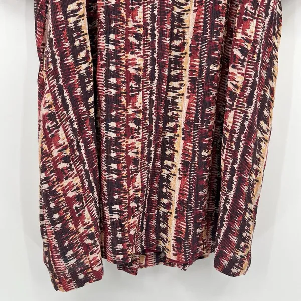 Garnet Hill Jardin Crepe Dress Firesmoke Stripe A-line 3/4 Sleeves‎ Size Small - Image 9