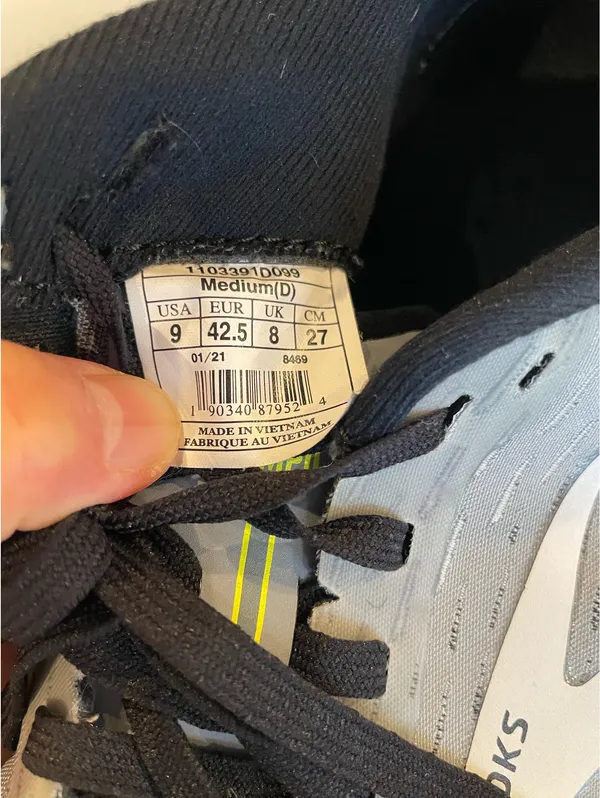 Brooks Hyperion Tempo Men’s Sneakers Gray Yellow Running Walking Racing Gym US9 - Image 7