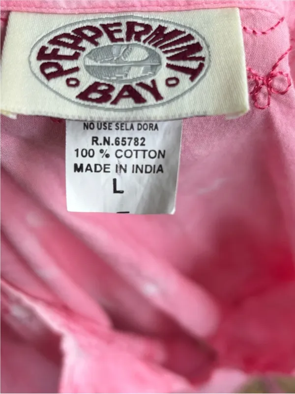 Peppermint Pink Embroidered V-Neck Cover Up - Image 2