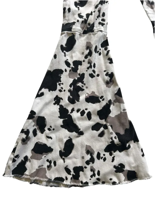 Altar’d State Cow Print Bell Bottom Flare Jeans Boho Chic Western Retro Festival - Image 10