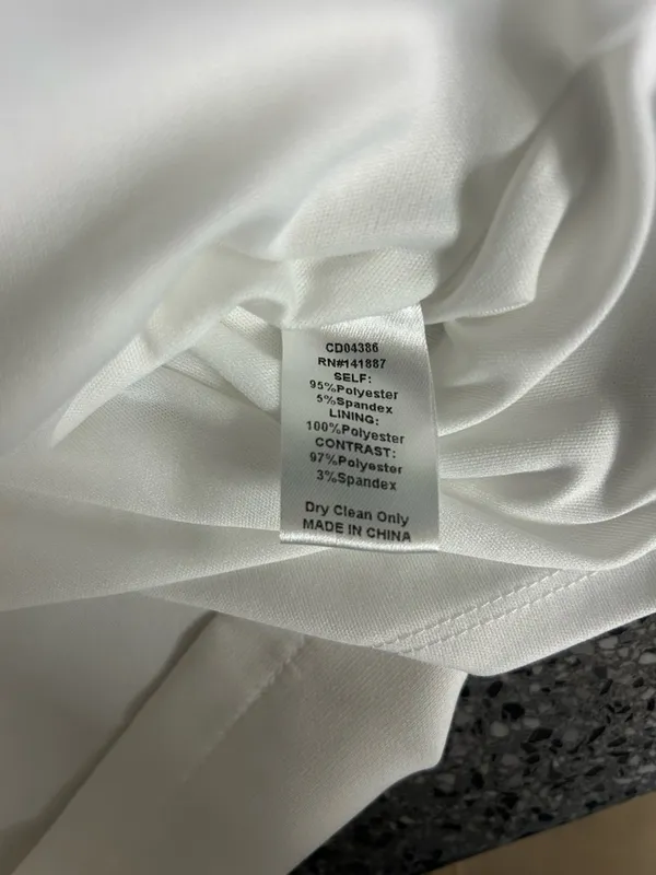 TCEC White Puff-Sleeve Mini Dress with Satin Back Tie - Image 4
