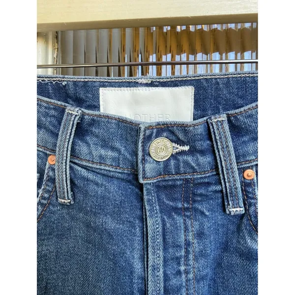 Mother‎ Superior The Tomcat Playing W Scissors High Rise Straight Jeans Size 25 - Image 2