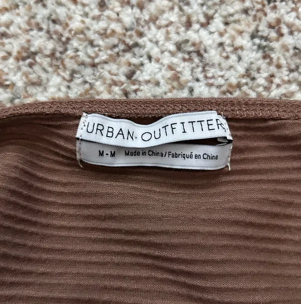 Pleated Brown Urban Outfitters Crop Tank - Image 3