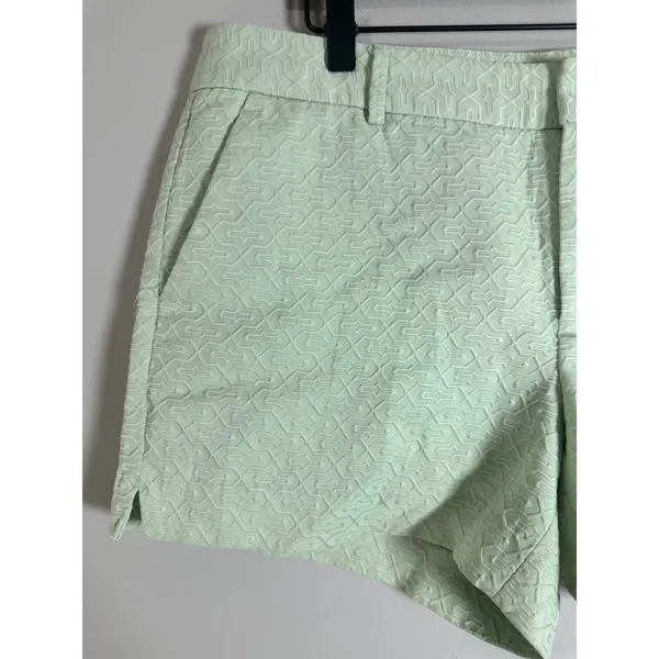 Banana Republic Womens Mint Green Textured Jacquard Shorts Geometric‎ Size 10 - Image 3
