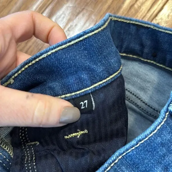 7 for all mankind Josephine high rise straight crop chewed hem jeans 27 - Image 9