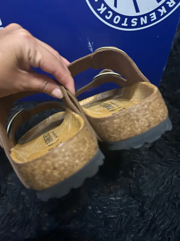 BIRKENSTOCK Arizona big buckle mink leather sandals slippers shoes women’s eur 39 new - Image 4