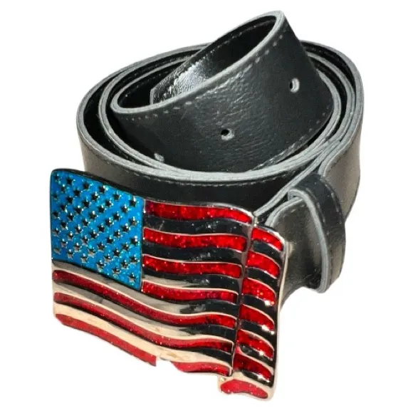 American Flag belt Buckle! Black - Image 3