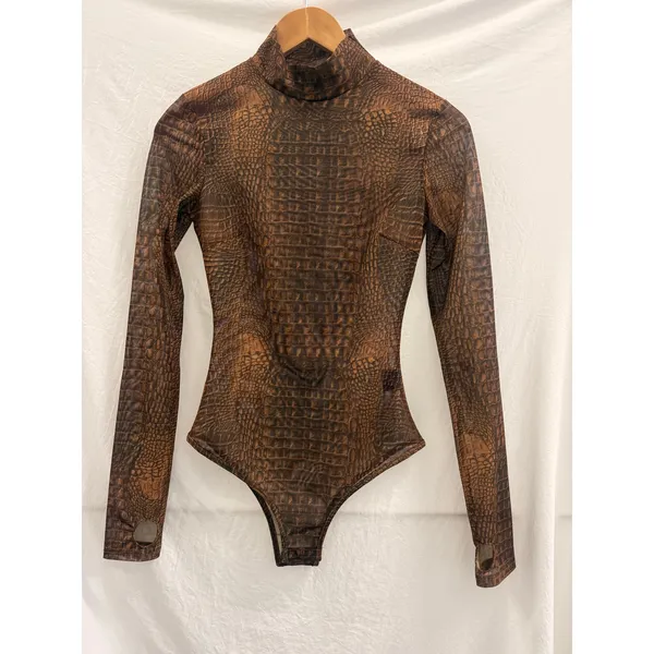 I.AM.GIA Kenzie Bodysuit 2.0 Croc Animal Print Loud‎ Streetwear NYC Small - Image 3