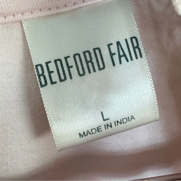 Bedford Fair Lace Sleeve Mock Neck‎ Shirt Pink Large Tee Coquette Victorian Soft - Image 10