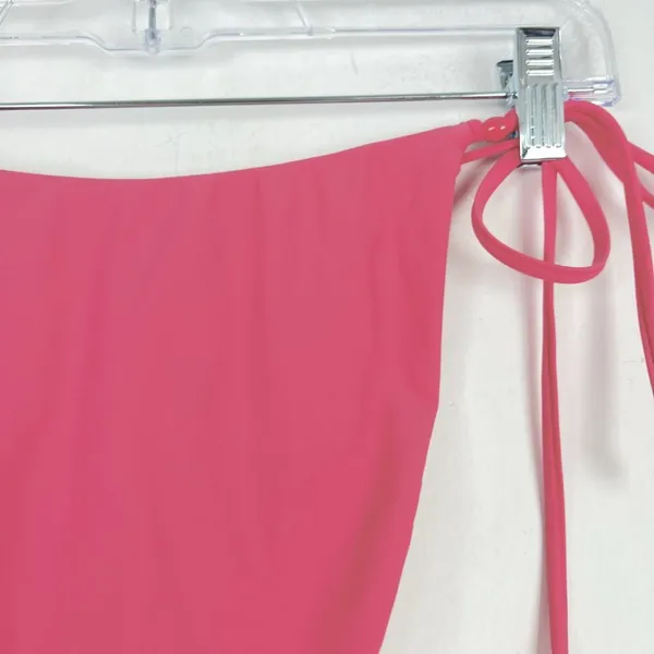 NWT J. Crew Curved-Waist Cheeky String Bikini Bottom with Beads Pink Size Small - Image 10