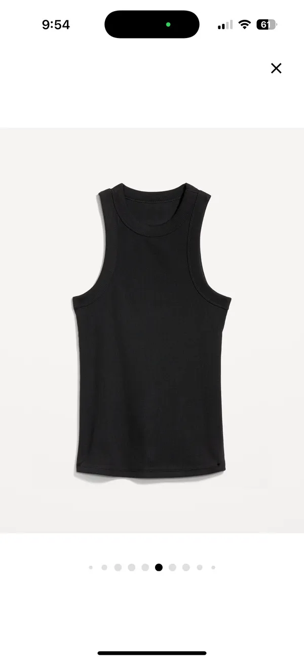 Old Navy Black High Neck Rib Knit Tank - Image 3