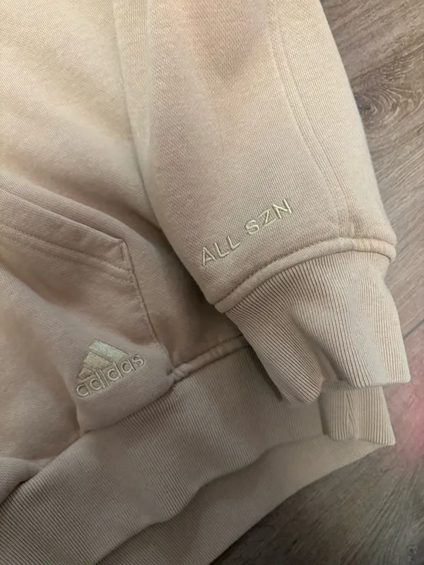 Adidas All SZN Yellow Fleece Boyfriend Hoodie - Image 3