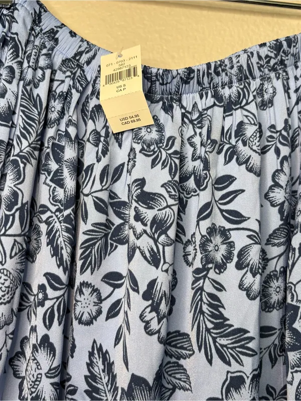 Aerie whimsy blue lace asymmetrical ruffle skirt cottagecore small new - Image 3