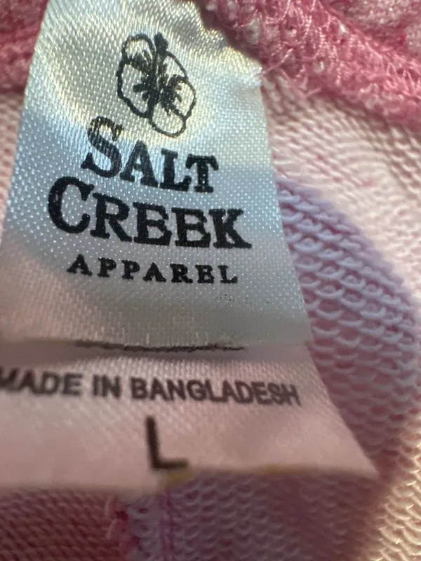 Salt Creek Large Pink Lost River Campground Jogger Pants Linen Blend Loungewear - Image 2