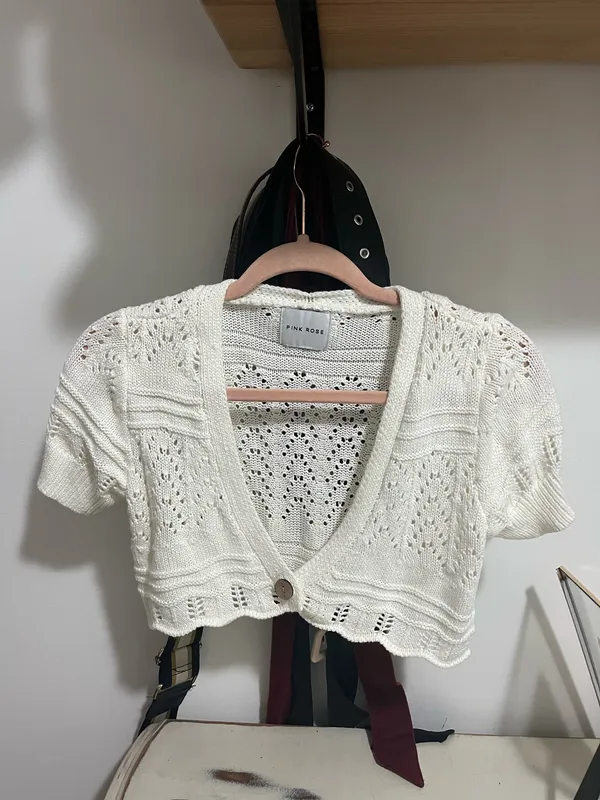 knitted top pink rose - Image 3