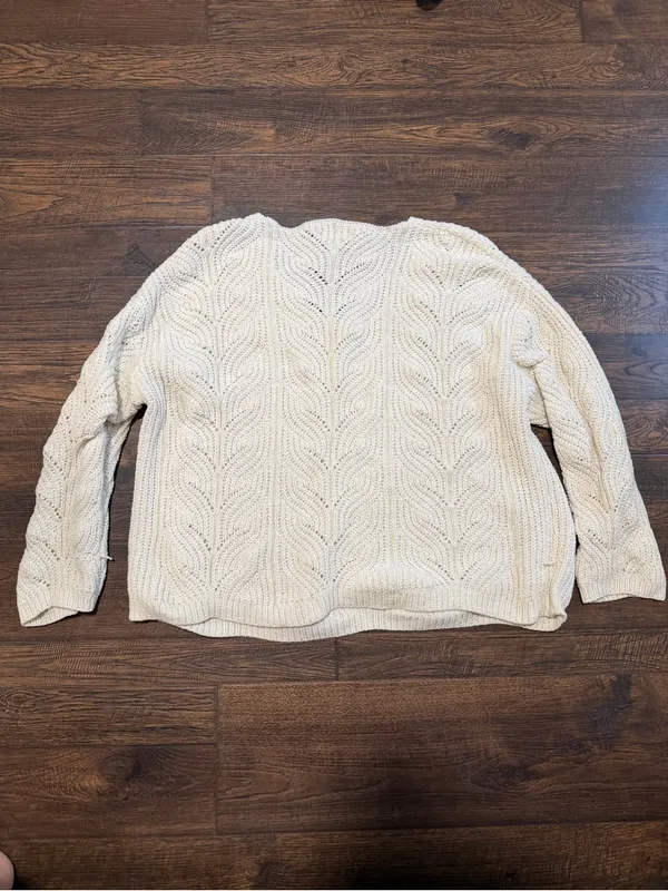 White chunky sweater Size L - Image 2