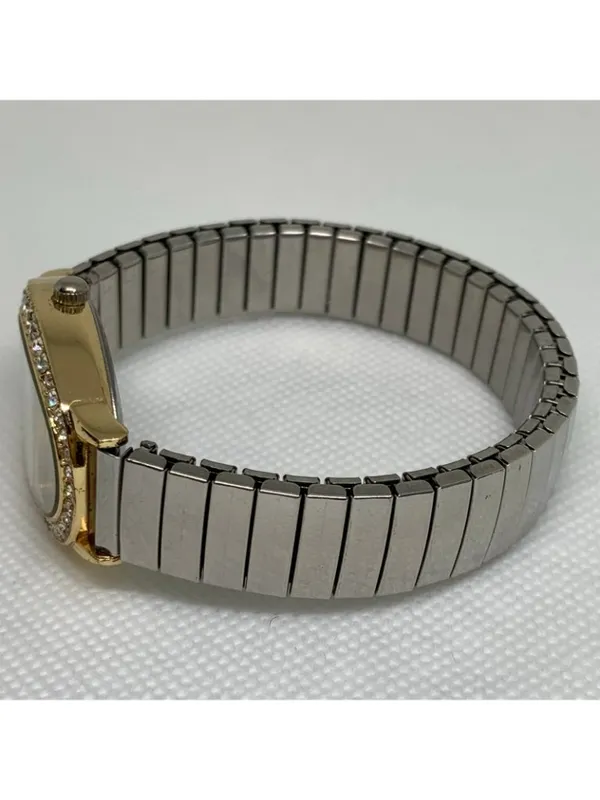 Peck & peck women’s gold tone watch 24mm rhinestones quartz watch running - Image 4