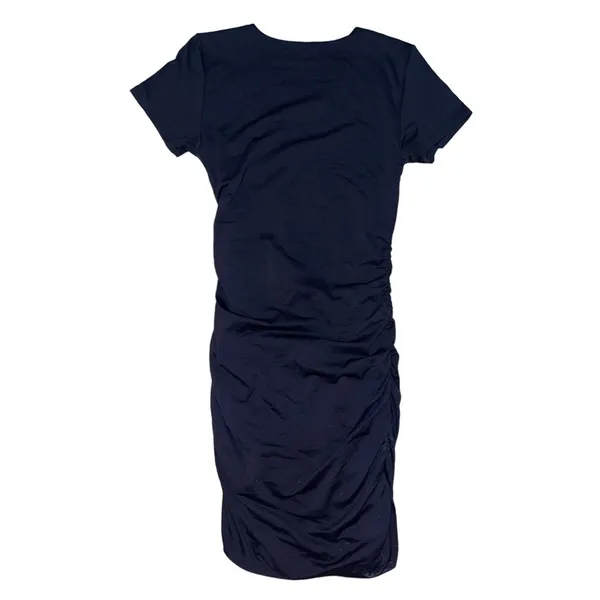 Aritzia Babaton black side ruched short sleeve bodycon dress women’s size M - Image 2