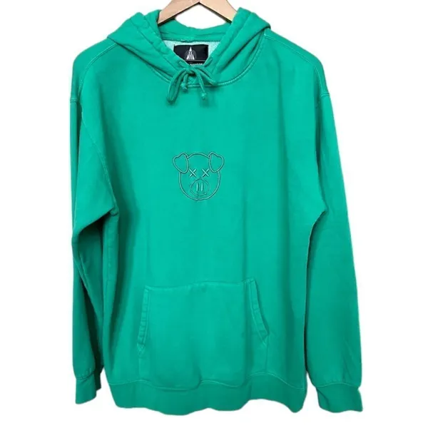 Shane Dawson x Jeffree Star Emerald Green Pig Hoodie Large Pullover Sweatshirt - Image 5