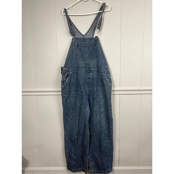 Vintage 90’s St. John’s Bay Denim Blue Bib Overalls Adjustable Straps XL Cottage - Image 12