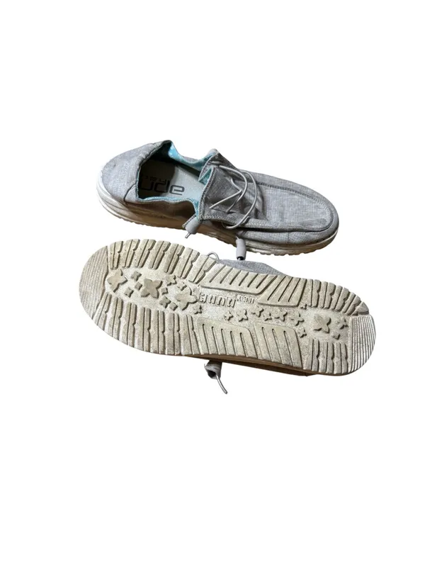 HEYDUDE Wendy Gray Chambray Slip On Loafers Women's Size 8 Lightweight Comfort - Image 8