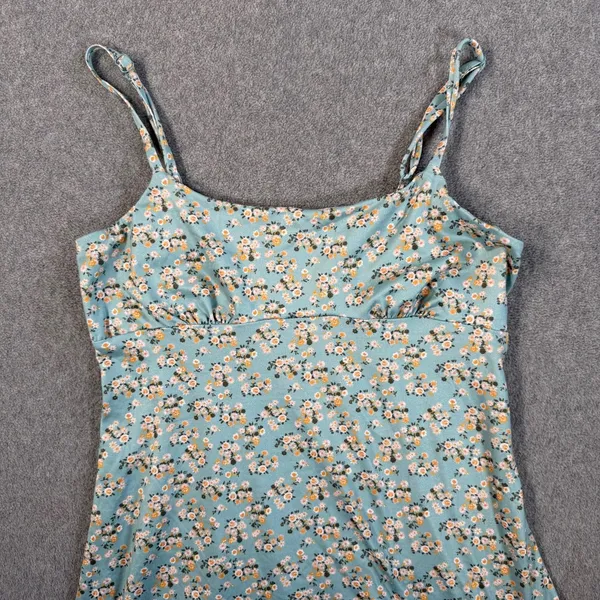Altard State Women's Small Light Blue Floral Mini Slip Dress Adjustable Strap - Image 2