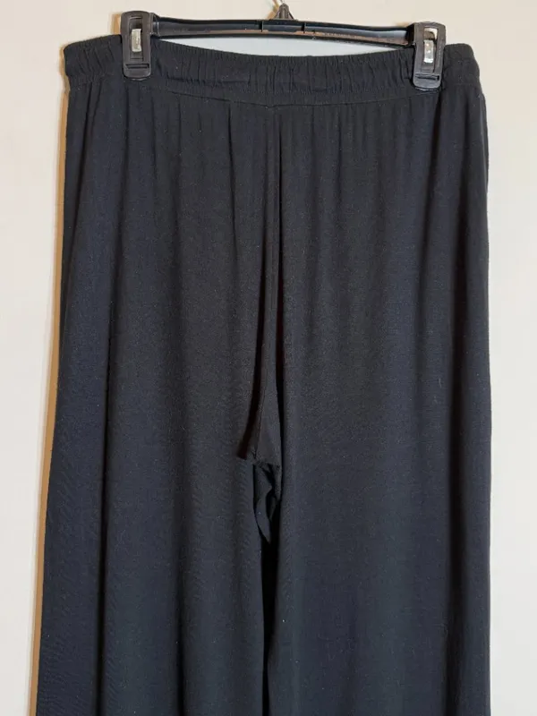 Nuuds Wide Leg Lounge Pants Women's Large Black Loungewear Comfy Relaxation Cozy - Image 9