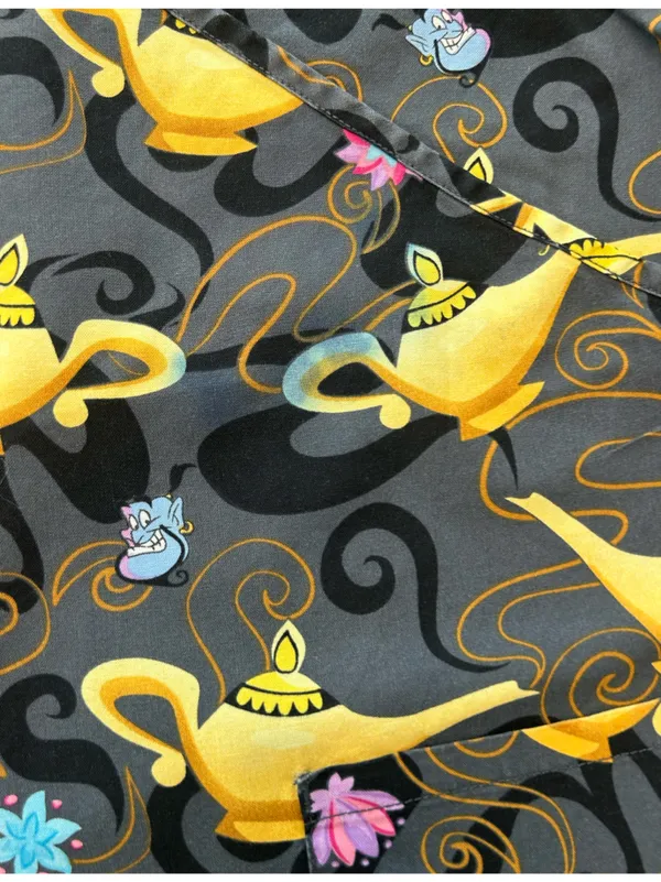 Y2K Vintage Disney Aladdin Magic Lamp Scrub Top XL Nurse Uniform pediatrics - Image 5