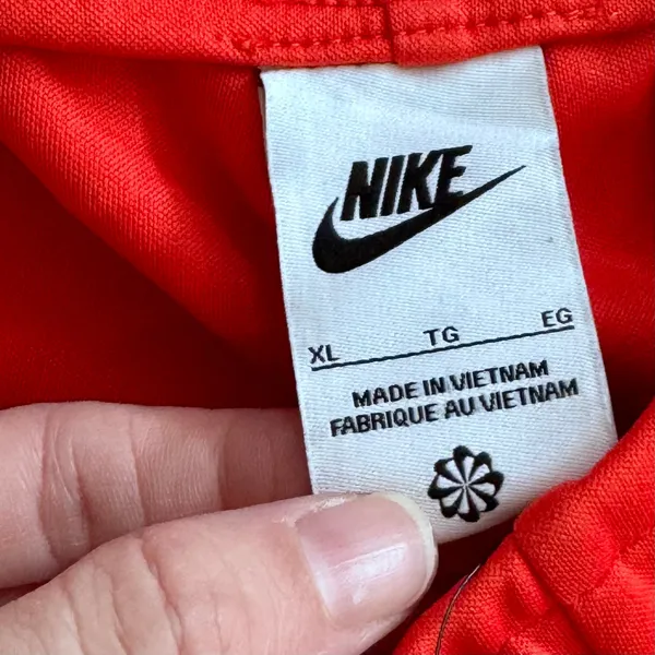 Nike Sportswear Mid-Rise Wide Leg Track Pants Picante Red Orange Women XL Baggy - Image 13