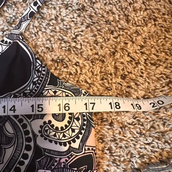 Glam Tank‎ Top Bohemian Print Sleeveless Casual Blouse Festival Top M - Image 3