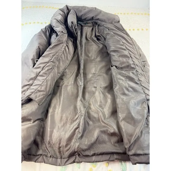 Lauren‎ Ralph Lauren Womens Taupe Down Filled Puffer Toggle Parka Coat Large - Image 7