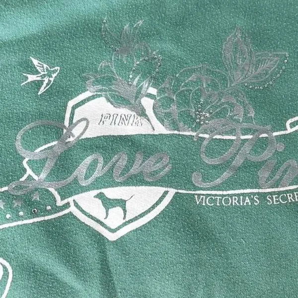 Y2K PINK Victoria’s Secret Zip Up Sweatshirt - Image 6