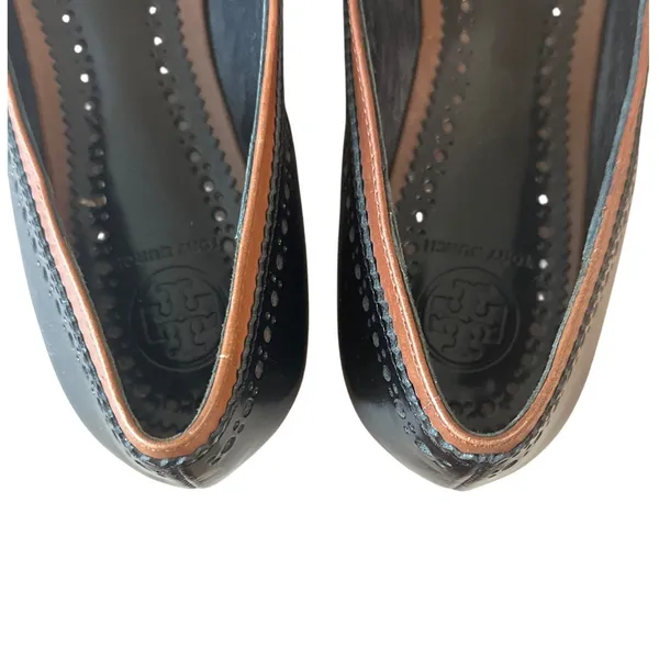 Tory Burch Darlene Two-Tone‎ Wingtip Pointed Toe Leather Flats 8.5 - Image 3