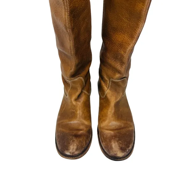 Frye Paige Tall Riding Boots Women's 9.5B Tan Leather Classic‎ Equestrian Chic - Image 11