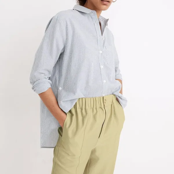 Madewell Tapered Huston Comfort Pull-On Crop Pants Green NWT Size‎ M - Image 9