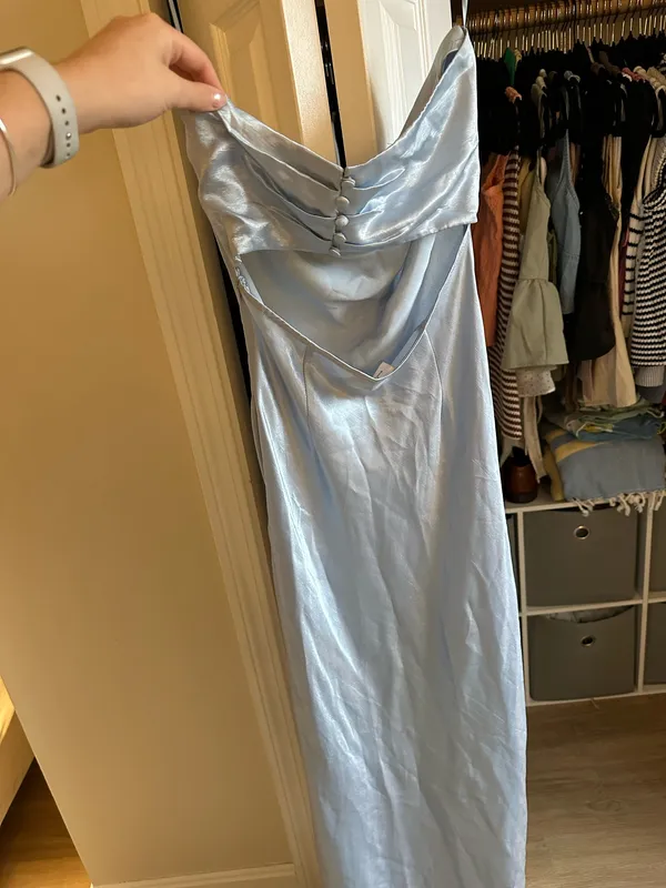 Bobbles and Lace Dress Blue Size M - Image 2