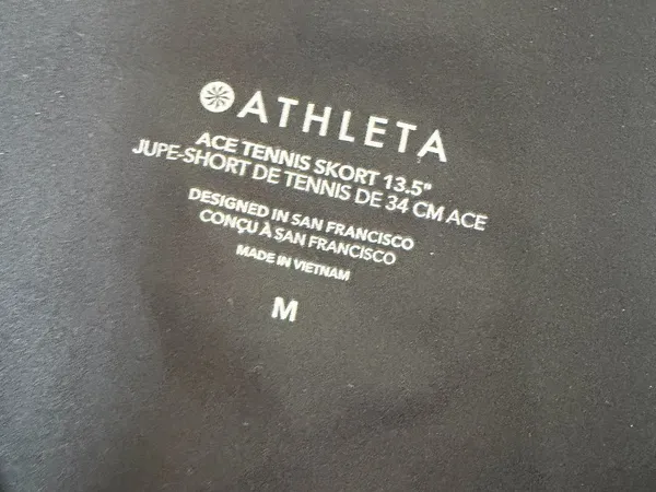 ATHLETA Ace Tennis Skort Skirt 13.5" Long Black Size Medium - Image 4