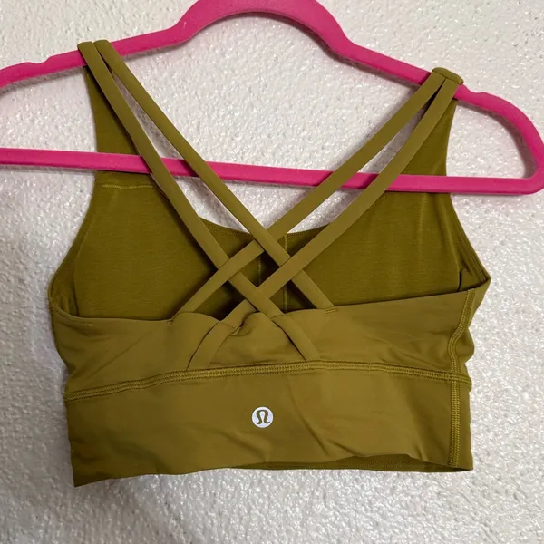 Lululemon Energy Bra Luxtreme sports bra Size 6 mustard yellow color - Image 4