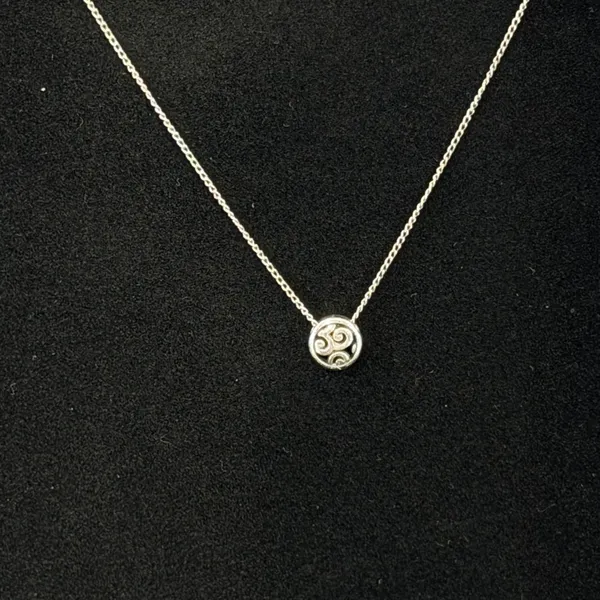 Brighton Necklace 16-18in Silver Scrollwork Pendant Heart Charm Adjustable Chain - Image 2