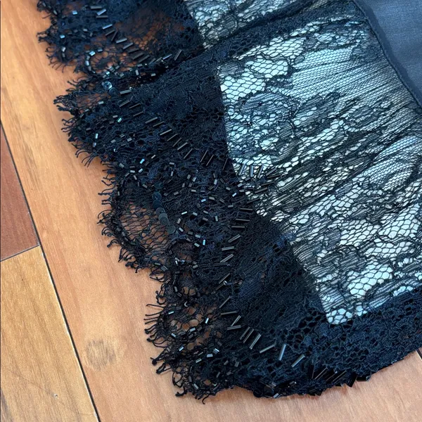 Silk dress Black Size L - Image 5